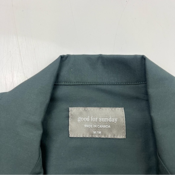 Good for Sunday women’s Tencel Notch Collar Shirt M  NWT slate blue L43-15 - Picture 4 of 7